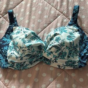 Lands' End Blue and White Bikini Swimwear NWT